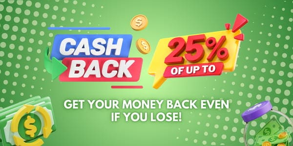 Mobile offer banner with casino game imagery